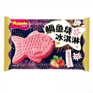 Applo阿波羅鯛魚(yú)燒櫻花草莓味冰淇淋  18支